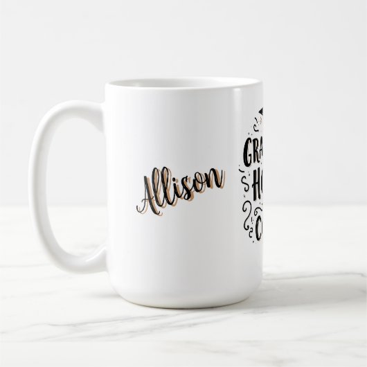 Mug Diplômé avec honneur et café (Gauche)
