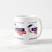 Mug Diplômé Bleu Rouge Blanc Classic (Devant droit)