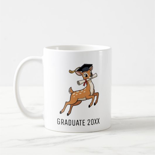 Mug Diplômé Cerf Personnalisé (Gauche)