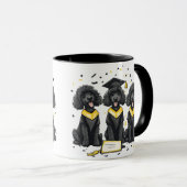 Mug Diplôme Chiens de caniche standard (Devant droit)