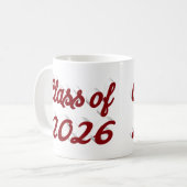 Mug Diplômé de 2026 graduation en écriture bourguignon (Devant gauche)