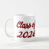 Mug Diplômé de 2026 graduation en écriture bourguignon (Gauche)