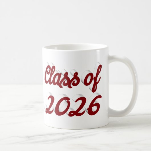 Mug Diplômé de 2026 graduation en écriture bourguignon (Droite)