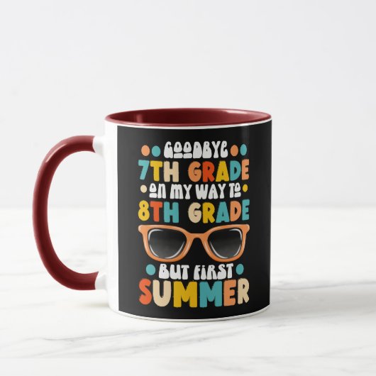 Mug Diplôme de 7e année à 8e année mais premier été (Gauche)