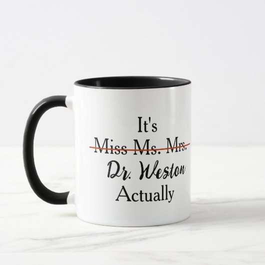 Mug Diplôme de doctorat personnalisé (Gauche)