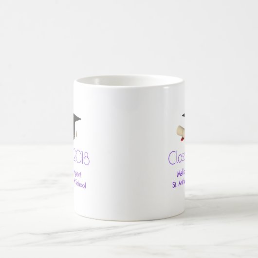 Mug Diplôme de fin d'études et diplôme en classe viole (Centre)