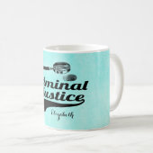 Mug Diplômé de justice de Criiminal de monogramme (Devant droit)