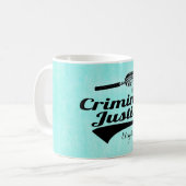 Mug Diplômé de justice de Criiminal de monogramme (Devant gauche)