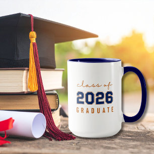 Mug Diplômé de la promotion 2026 Minimaliste Moderne G