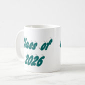 Mug Diplômé de la promotion 2026 typographie verte (Devant gauche)