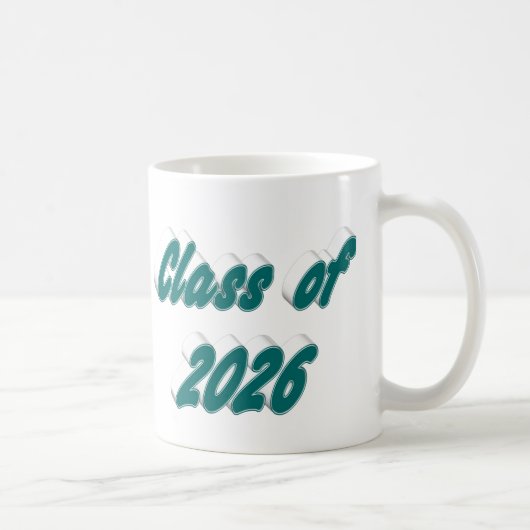 Mug Diplômé de la promotion 2026 typographie verte (Droite)