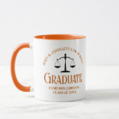 Mug Diplôme de l'école de droit Orange personnalisé (Gauche)