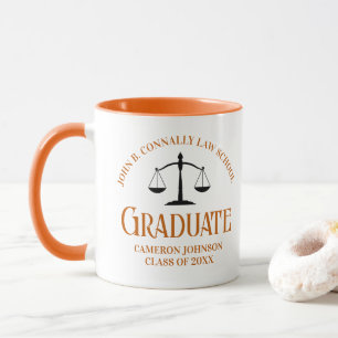 Mug Diplôme de l'école de droit Orange personnalisé