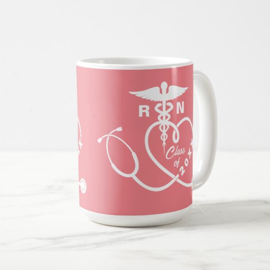 Mug Diplôme de l'école de soins infirmiers (Devant droit)