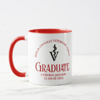Diplôme de l'école vétérinaire rouge personnalisé