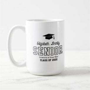 Mug Diplômé de l'université à script d'année personnal