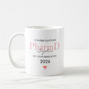 Mug Diplôme de Pharmacien Personnalisé Nom Année