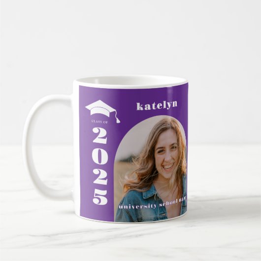 Mug Diplôme de photo violet (Gauche)