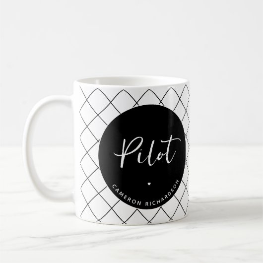 Mug Diplôme d'études de pilotage sur mesure élégant (Gauche)