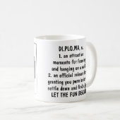 Mug Diplôme d'études supérieures Classique café blanc  (Devant droit)