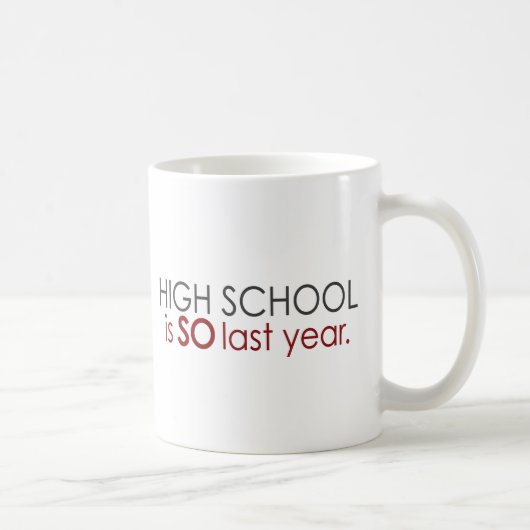 Mug Diplômé drôle de lycée (Droite)