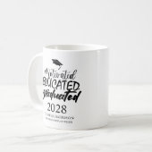 Mug Diplômé Éduqué Motivé (Devant gauche)