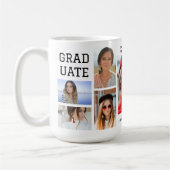 Mug Diplômé en multi-photo de script moderne (Gauche)