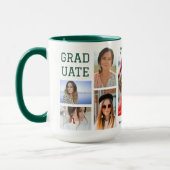 Mug Diplômé en multi-photo de script moderne (Gauche)