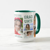 Mug Diplômé en multi-photo de script moderne (Devant droit)
