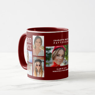 Mug Diplômé en multi-photo de script moderne