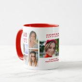 Mug Diplômé en multi-photo de script moderne (Devant gauche)