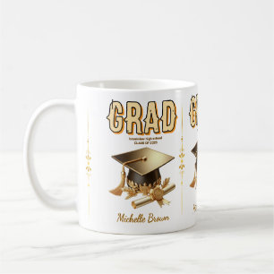 Mug Diplômé gras moderne tendance personnalisé diplômé