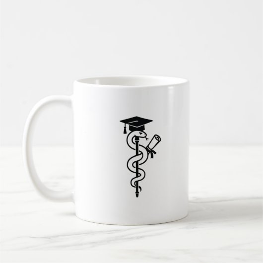 Mug Diplôme Médical Serpent Drôle (Gauche)