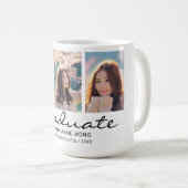 Mug Diplômé Moderne 3 photo Monogramme personnalisé (Devant droit)