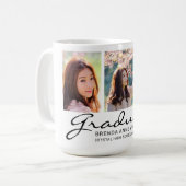 Mug Diplômé Moderne 3 photo Monogramme personnalisé (Devant gauche)