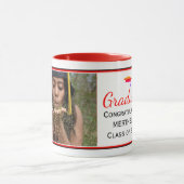 Mug Diplôme moderne en photo rouge (Centre)