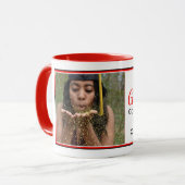 Mug Diplôme moderne en photo rouge (Devant gauche)