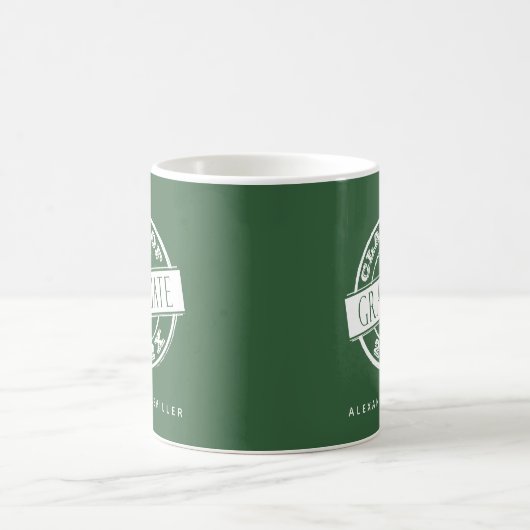 Mug Diplômé moderne simple vert (Centre)