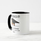 Mug Diplômé Personnalisé Maîtrisé Graduation (Devant gauche)