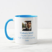Mug Diplômé personnalisé Photo Graduate Graduate Léger (Gauche)