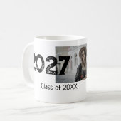 Mug diplôme photo simple classique ajouter classe anné (Devant gauche)