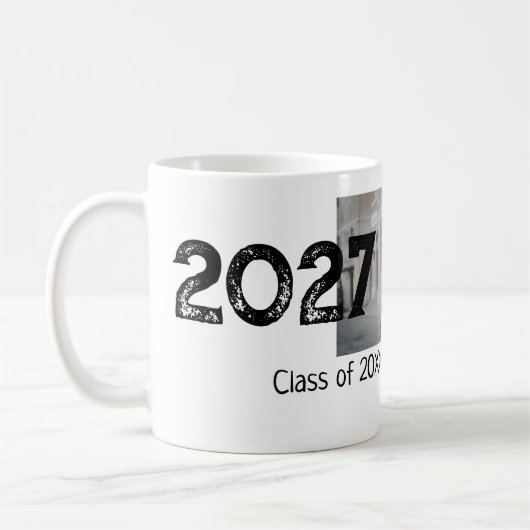 Mug diplôme photo simple classique ajouter classe anné (Gauche)