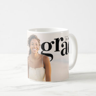 Mug Diplôme PhotoPop Dégradé Éditorial Douce Diplômé