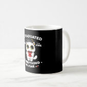 Mug Diplômé promotion 2024 drôle chat noir (Devant droit)