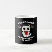 Mug Diplômé promotion 2024 drôle chat noir (Centre)