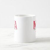 Mug Diplômé rouge noir Date Nom Degré MFA (Centre)