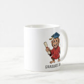 Mug Diplômé Singe Personnalisé (Devant droit)