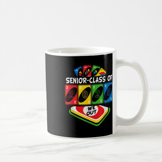 Mug Diplômé Supérieur Cl De 2025 We-out Uno Funny Grad (Droite)