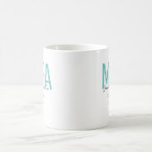 Mug Diplômé Turquoise Noir Nom de la date Degré MFA (Centre)
