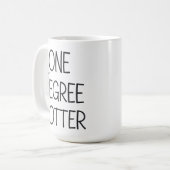 Mug Diplômé un degré plus chaud Drôle Collège Masters (Devant gauche)
